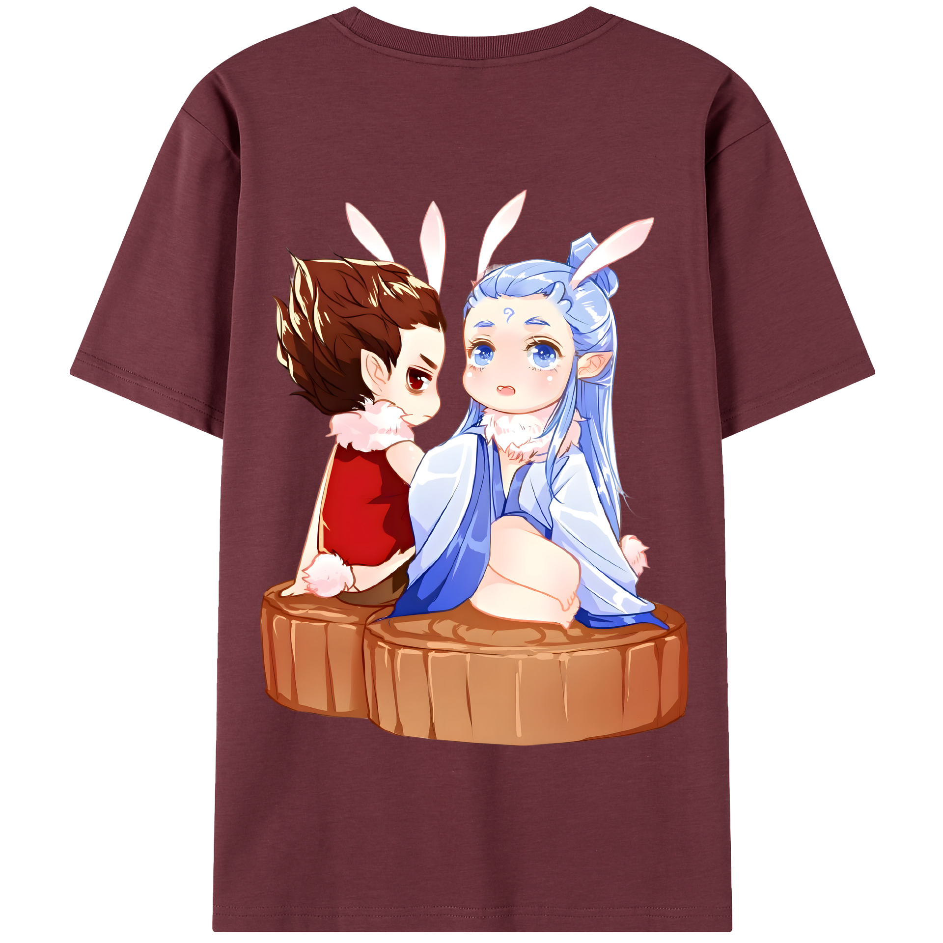 （画像用） Ne Zha 2 ナタ 魔童の大暴れ 綿100％半袖Tシャツ（背面プリント）